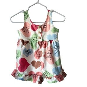 Vintage Y2K Pooh & Friends Disney Baby Romper 0-3 Months